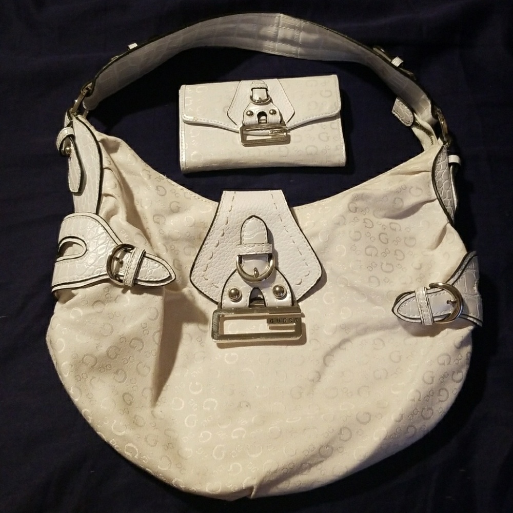 White Guess Purse